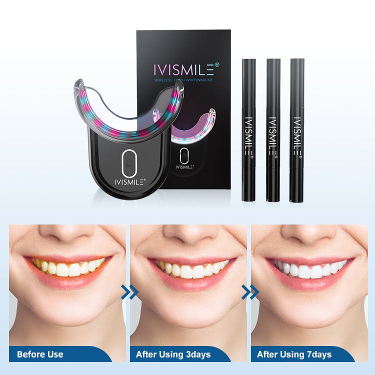 Professional Wireless Teeth Whitening Kit - 32 LED Red Blue Light Home Dental System - Buy Online at SimraCart