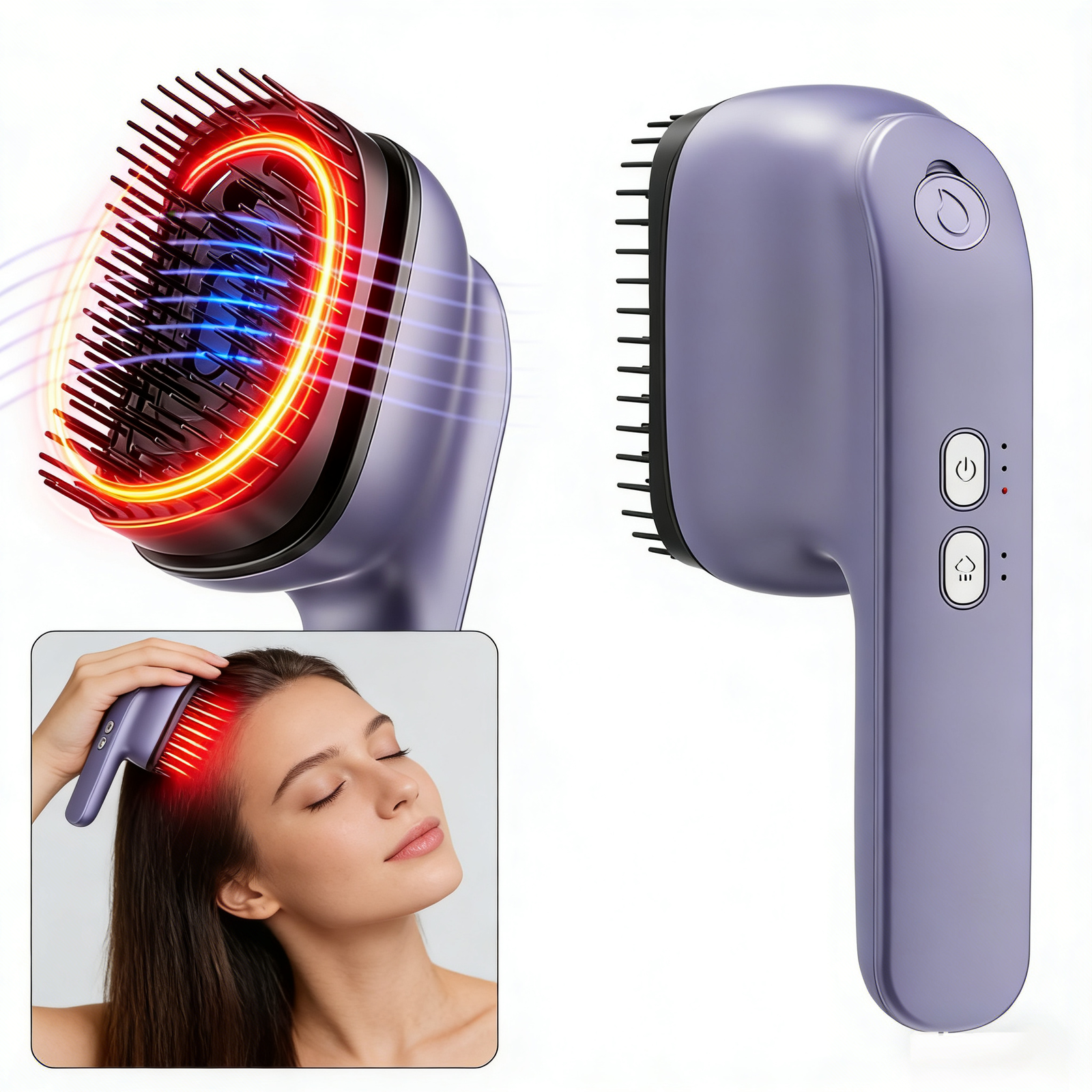 Electric Scalp Massager with Essential Oil Nebulization - Cordless 3-Level Vibration Massager for Home and Travel - Buy Online at SimraCart